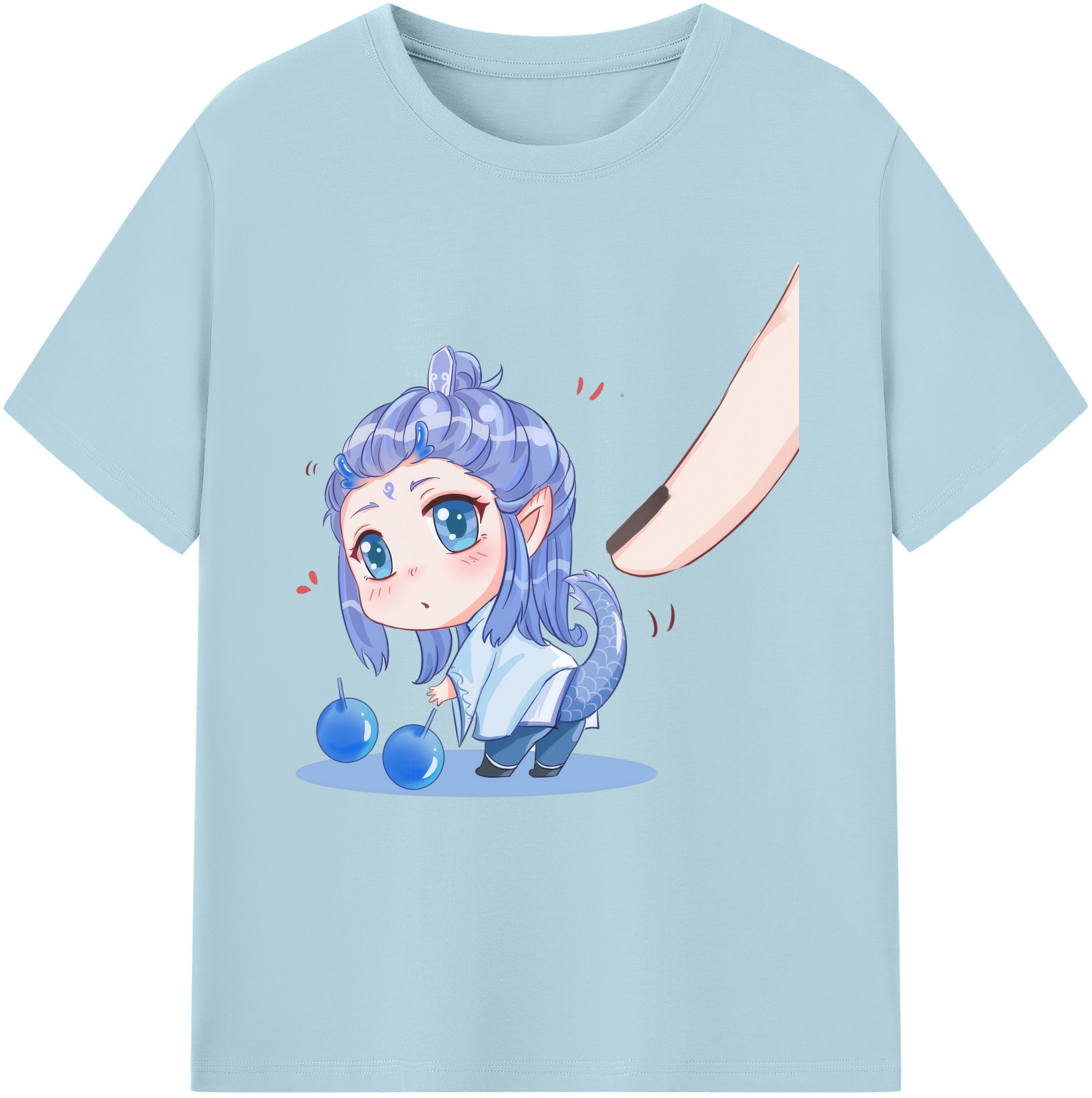 （画像用） Ne Zha 2 ナタ 魔童の大暴れ 綿100％半袖Tシャツ（フロントプリント）
